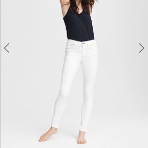 Rag & Bone Cate mid-rise white jeans